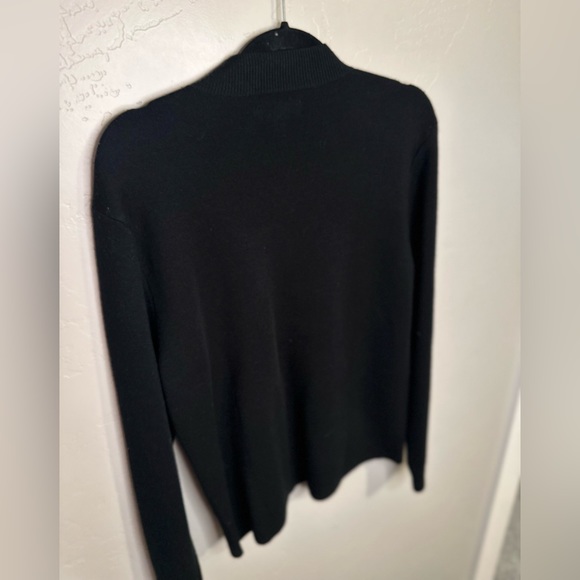 Nordstrom Varsity Jacket Casual Snap Front Nylon Wool Knit BLACK SZ SMALL NEW! - Picture 13 of 16